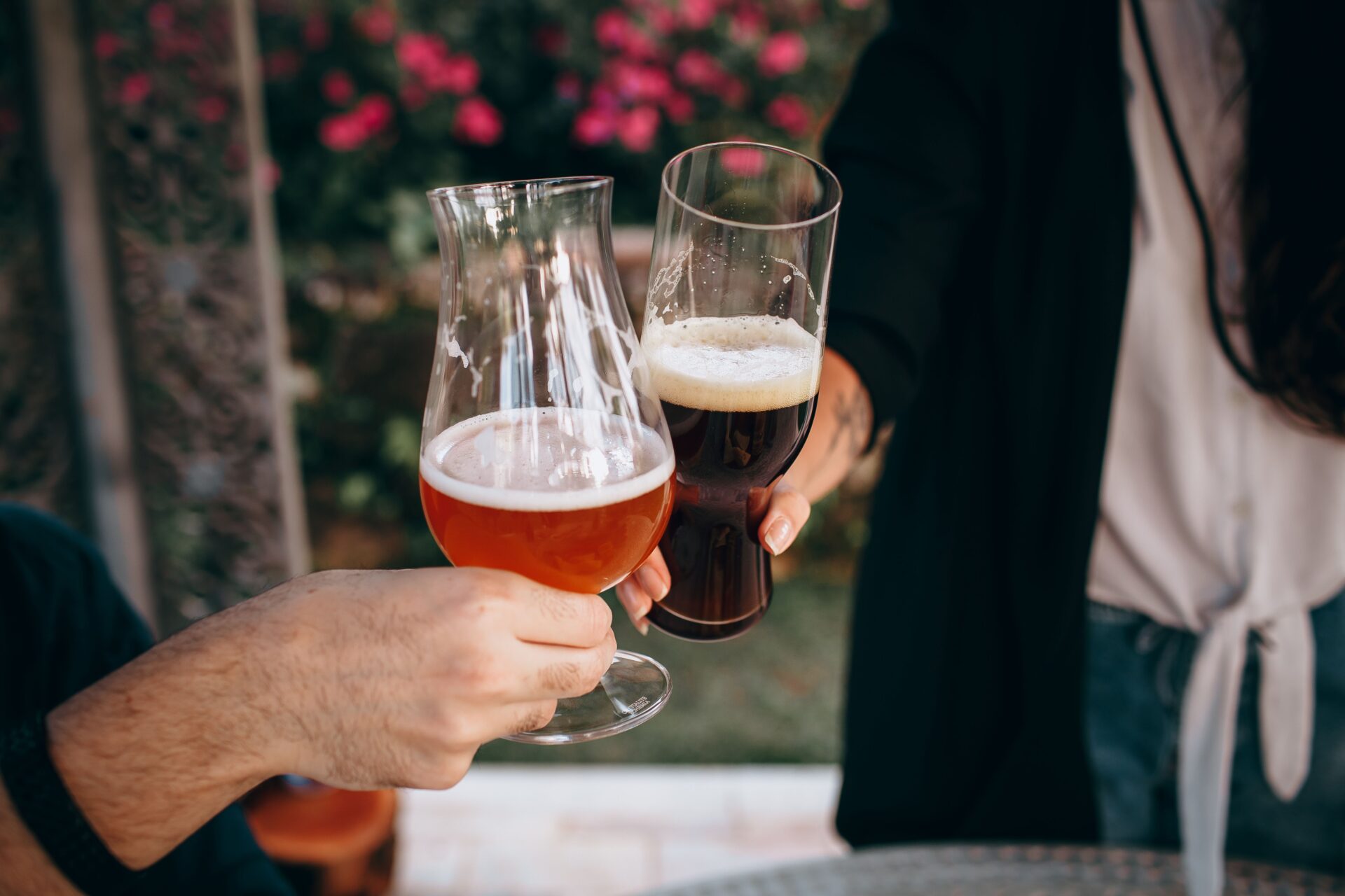 people drinking malted beer